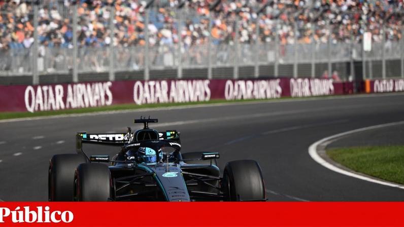 George Russel a rodar no circuito Albert Park, em Melbourne