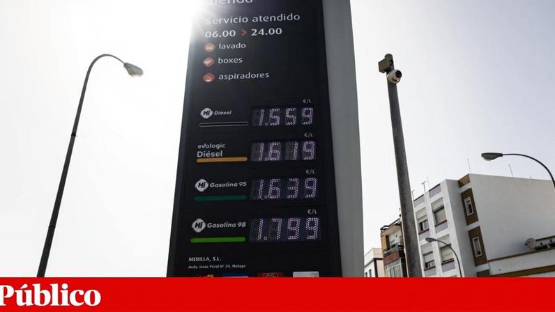 Posto de combustível em Espanha; Montenegro admite medidas de resposta aos efeitos da guerra negociadas com Espanha
