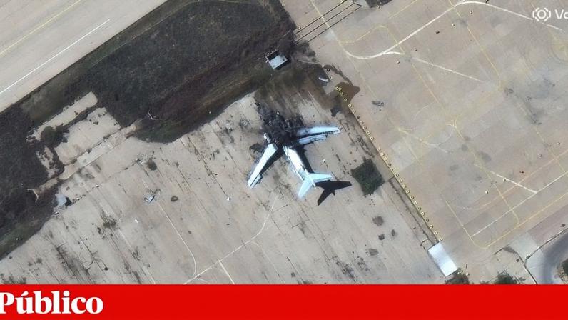 Imagens de satélite mostram os danos à base aérea de Shiraz, no Irão