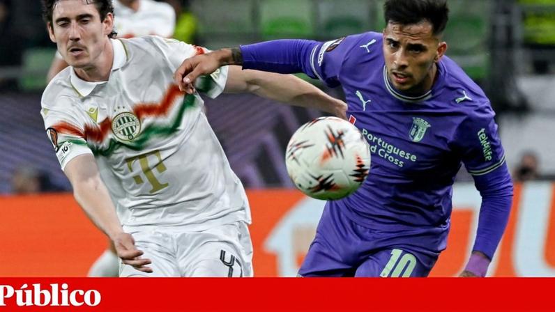 Zalazar bem tentou furar pela defesa do Ferencváros