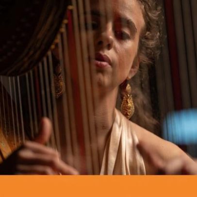 Paredes inspira-se ao aprender com harpa durante voo