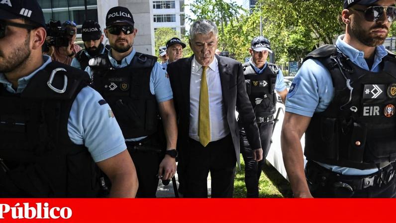 José Sócrates no Campus de Justiça no dia do início do julgamento do processo conhecido como Operação Marquês em que é o principal arguido