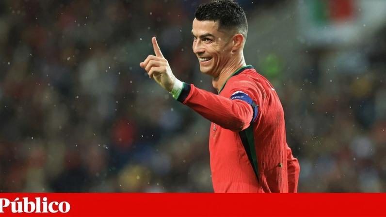 Cristiano Ronaldo em acção pela selecção nacional
