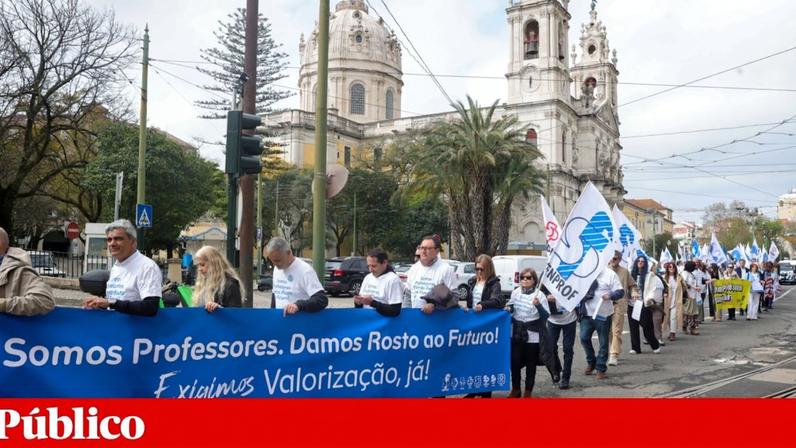 Cordão humano, nesta sexta-feira, em Lisboa