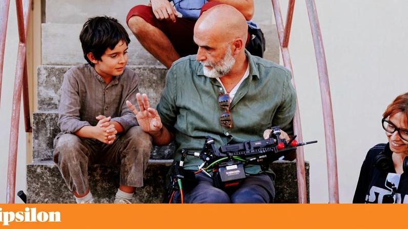 Tiago Guedes na rodagem de *Aqui*