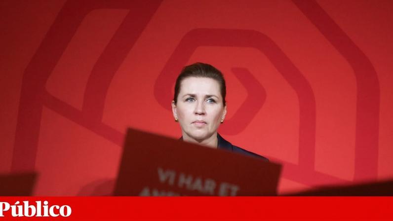 Mette Frederiksen, primeira-ministra da Dinamarca e líder do Partido Social Democrata, no discurso de vitórias nas eleições de terça-feira