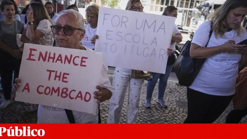 Manifestação frente ao Ministério da Educação de pais e educadores de crianças com necessidades educativas especiais contra a falta de condições nas escolas (públicas) e centros educativos para incluir estes alunos