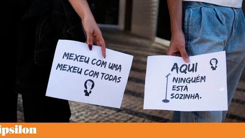 Manifestação contra assédio na escola Academia Contemporânea do Espectáculo, no ano passado