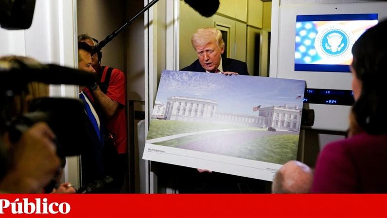 Donald Trump, Presidente dos Estados Unidos, aproveitado diversas ocasiões para publicitar o seu projecto para a Casa Branca