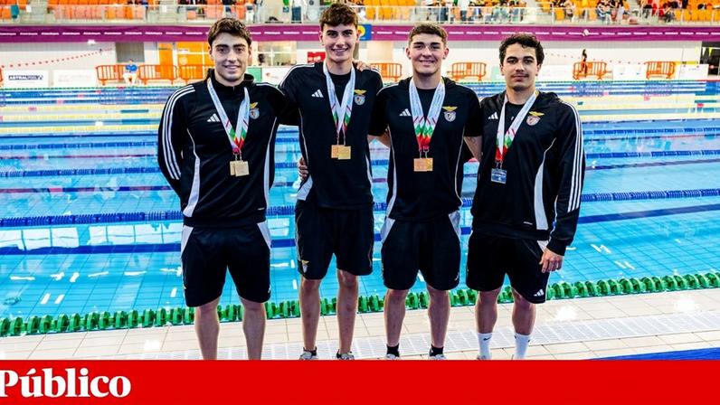 A estafeta masculina do Benfica fixou um recorde nos 4x100m estilos