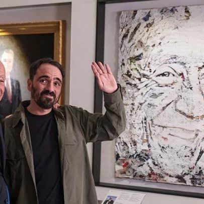 Marcelo diz que retrato oficial de Vhils foi a ideia mais louca