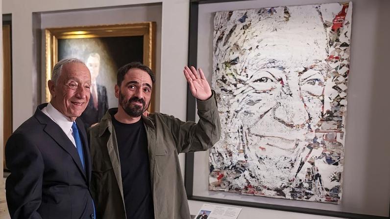 Foi a ideia mais louca que tive, diz Marcelo sobre retrato oficial feito por Vhils