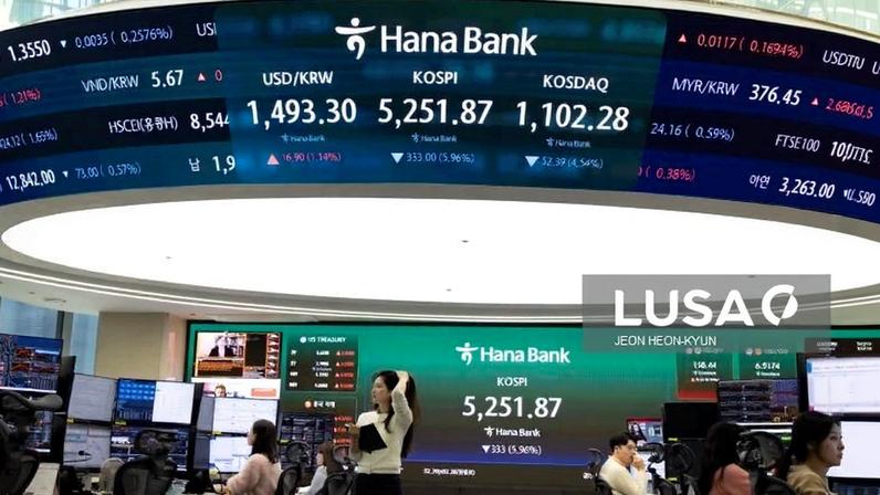 Bolsas de Tóquio e Seul fecham a cair devido à subida do preço do petróleo