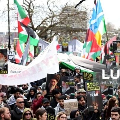 Apoios iranianos manifestam-se em Londres pela Palestina