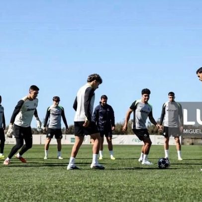 Extremo Luís Guilherme ausente do treino do Sporting