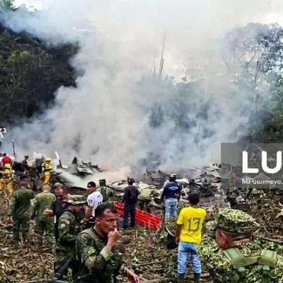 Queda de avião militar em Colômbia deixa 66 mortos