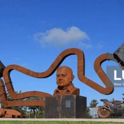 Escultura junto ao Autódromo Internacional do Algarve homenageia o fundador