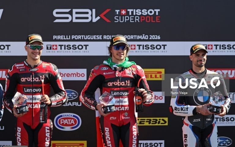 Miguel Oliveira em terceiro na corrida Superpole das Superbikes em Portimão