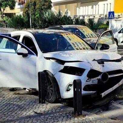 Condutor sem carta tentou atropelar polícias em carro sem seguro com seis passageiros