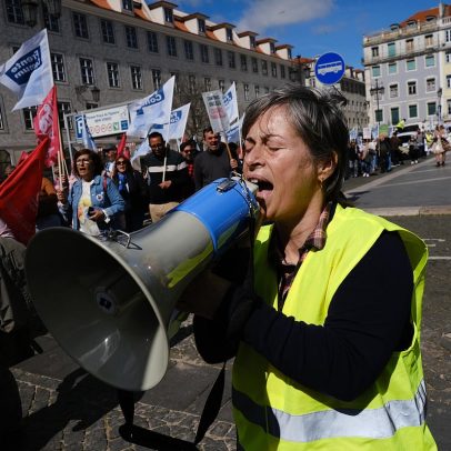 Protesto de trabalhadores da Administração Pública por salários e direitos