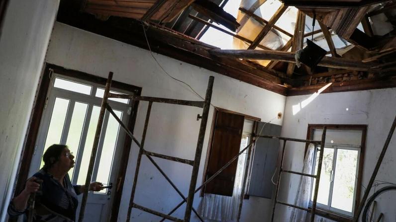 Habitação afetada em Leiria