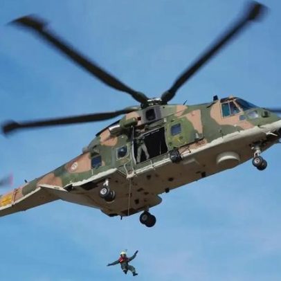 Ciclista ferido resgatado por helicóptero da Força Aérea em Ponte de Lima