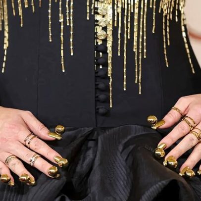 Unhas com ouro inspirado nos Oscars ganham destaque