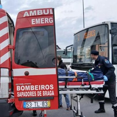 Colisão entre moto e autocarro em Braga deixa ferido grave