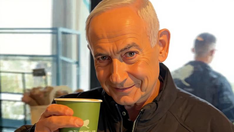 Netanyahu partilhou vídeo no X a beber um café