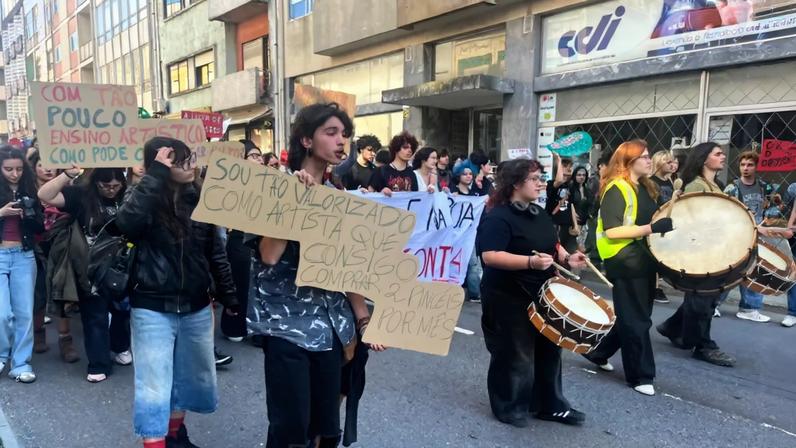 Imagem de contexto do artigo Estudantes da Soares dos Reis saem à rua para pedir mais investimento na escola pública