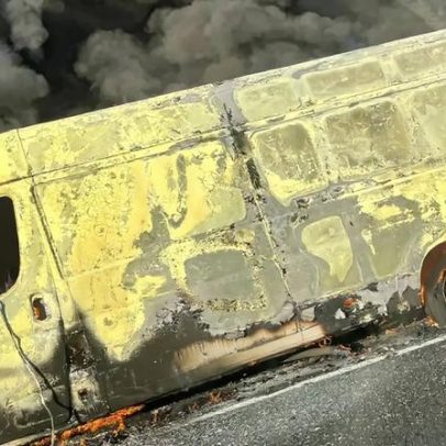 Incêndio na A3 em Braga destrói carrinha