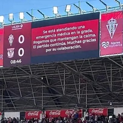 Jogo da Segunda Liga espanhola termina aos quatro minutos por morte de adepto