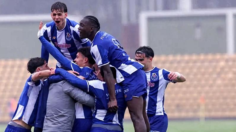 A festa dos jogadores do F. C. Porto