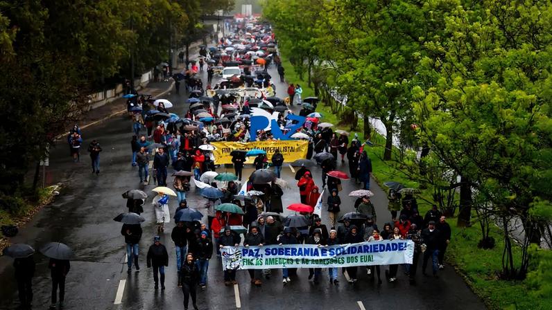 Centenas manifestam-se em Lisboa contra o conflito no Médio Oriente