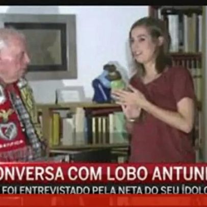 António Lobo Antunes na Record em 2014: queria ser o Águas da Literatura