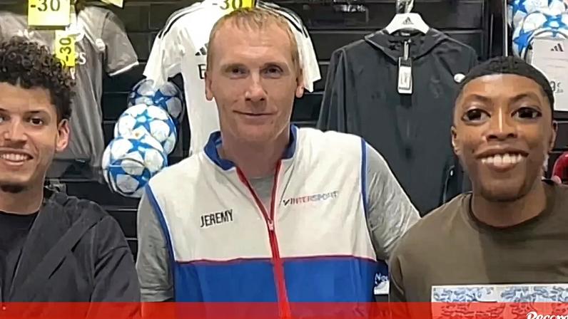 Mathieu equipado à rigor na sua nova vida na Intersports