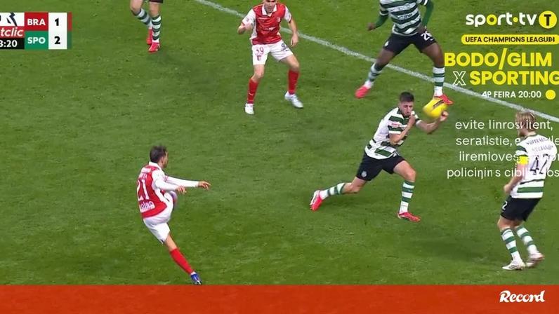 O penálti nos descontos que permitiu ao Sp. Braga empatar com o Sporting