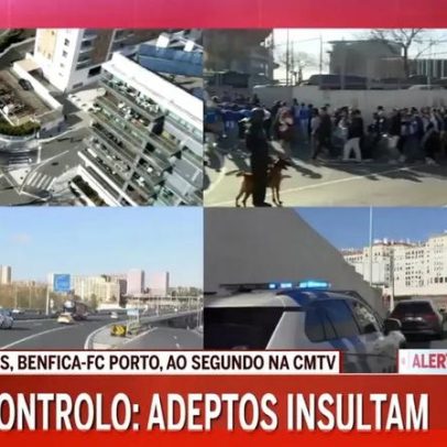 FC Porto já no Estádio da Luz, com imagens