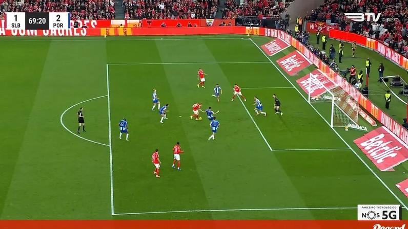 Lukebakio falha ao poste e Schjelderup converte recarga para golo do Benfica