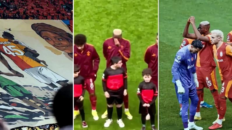 Osimhen emocionado com homenagem dos adeptos do Galatasaray à mãe falecida