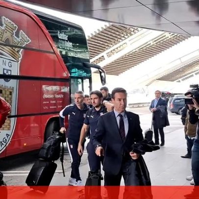Imagens da partida do Sp. Braga rumo a Budapeste