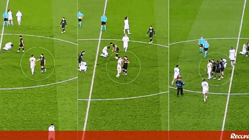 Tensão entre Vitinha e Enzo Fernández no final do PSG-Chelsea; Mendes interveio