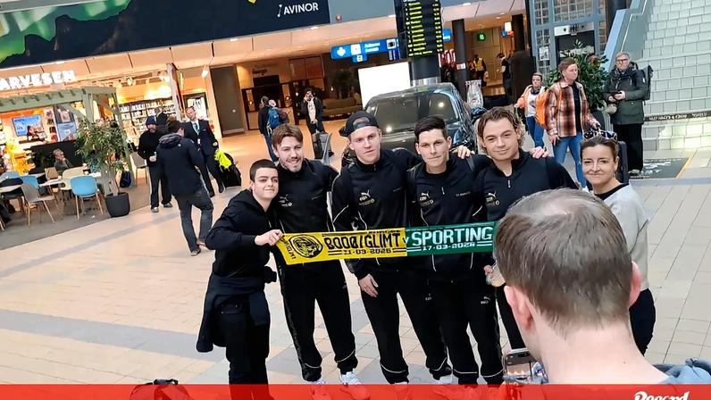 Patrick Berg e companhia seguraram cachecol alusivo à eliminatória entre portugueses e noruegueses na Champions