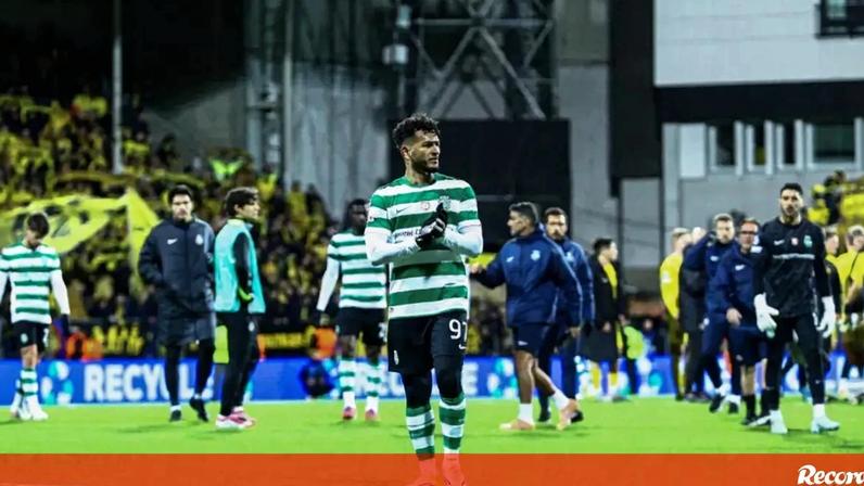 Luis Suárez, avançado do Sporting, agradece apoio dos adeptos em Bodo