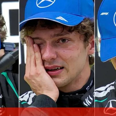 Kimi Antonelli vence primeiro GP e não segura as lágrimas