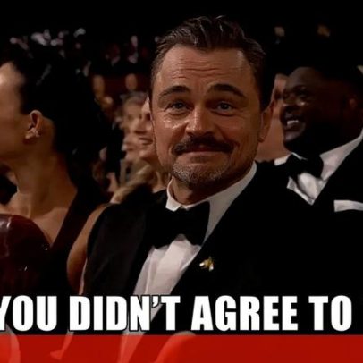 Momento em que surge meme em direto com Leonardo DiCaprio nos Óscares