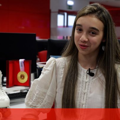 Madalena Costa, 17, combina patinagem com o objetivo de ser psicóloga