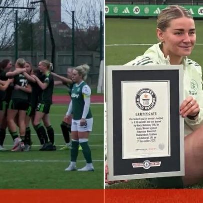 Jogadora do Celtic recebe recorde do Guinness por golo mais rápido da história