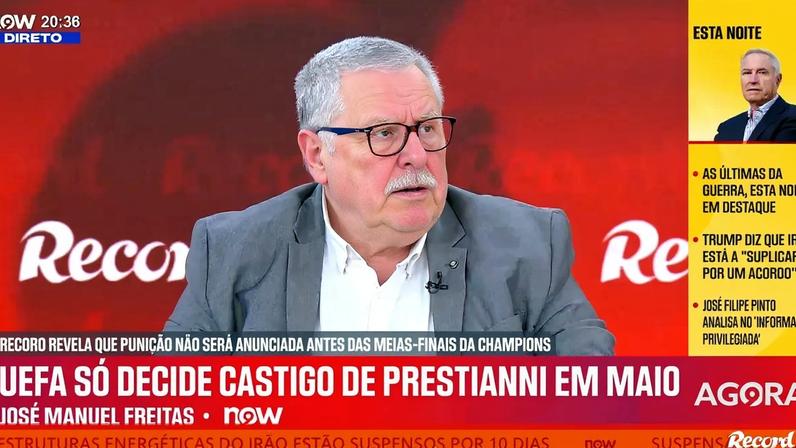 José Manuel Freitas e a demora no caso Prestianni: «A UEFA não sabe o que há de fazer»