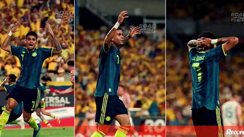 A impagável reação de Luis Díaz após o falhanço de Suárez frente à Croácia